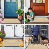 imageSmiry Front Door Mat Outside Entrance Heavy Duty Sturdy Natural Rubber Doormat Trap Dirt and Moisture Easy Clean Low Profile Welcome Floor Mats for Indoor Outdoor Entry 295x17 Inch BrownBeige