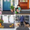 imageSmiry Front Door Mat Outside Entrance Heavy Duty Sturdy Natural Rubber Doormat Trap Dirt and Moisture Easy Clean Low Profile Welcome Floor Mats for Indoor Outdoor Entry 295x17 Inch BrownLight Grey