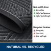 imageSmiry Front Door Mat Outside Entrance Heavy Duty Sturdy Natural Rubber Doormat Trap Dirt and Moisture Easy Clean Low Profile Welcome Floor Mats for Indoor Outdoor Entry 295x17 Inch BrownGrey