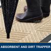 imageSmiry Front Door Mat Outside Entrance Heavy Duty Sturdy Natural Rubber Doormat Trap Dirt and Moisture Easy Clean Low Profile Welcome Floor Mats for Indoor Outdoor Entry 295x17 Inch BrownBeige
