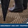 imageSmiry Front Door Mat Outside Entrance Heavy Duty Sturdy Natural Rubber Doormat Trap Dirt and Moisture Easy Clean Low Profile Welcome Floor Mats for Indoor Outdoor Entry 295x17 Inch BrownBrown