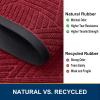 imageSmiry Front Door Mat Outside Entrance Heavy Duty Sturdy Natural Rubber Doormat Trap Dirt and Moisture Easy Clean Low Profile Welcome Floor Mats for Indoor Outdoor Entry 295x17 Inch BrownWine Red