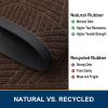 imageSmiry Front Door Mat Outside Entrance Heavy Duty Sturdy Natural Rubber Doormat Trap Dirt and Moisture Easy Clean Low Profile Welcome Floor Mats for Indoor Outdoor Entry 295x17 Inch BrownDark Brown
