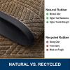 imageSmiry Front Door Mat Outside Entrance Heavy Duty Sturdy Natural Rubber Doormat Trap Dirt and Moisture Easy Clean Low Profile Welcome Floor Mats for Indoor Outdoor Entry 295x17 Inch BrownBrown