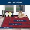 imageSmiry Front Door Mat Outside Entrance Heavy Duty Sturdy Natural Rubber Doormat Trap Dirt and Moisture Easy Clean Low Profile Welcome Floor Mats for Indoor Outdoor Entry 295x17 Inch BrownWine Red