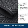 imageSmiry Front Door Mat Outside Entrance Heavy Duty Sturdy Natural Rubber Doormat Trap Dirt and Moisture Easy Clean Low Profile Welcome Floor Mats for Indoor Outdoor Entry 295x17 Inch BrownGrey