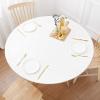 imageSmiry Round Picnic Tablecloth Waterproof Elastic Fitted Table Covers for 45quot  56quot Tables Wipeable Vinyl Tablecloths for Camping Indoor Outdoor Clear