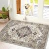 imageSmiry Area Rugs for Living Room Bedroom Machine Washable 5x7 Vintage Rug Soft Plush Bedside Floor Carpet for Farmhouse Nursery Kitchen Laundry Home Decor BlueGreyBeige