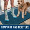 imageSmiry Dog Door Mat for Muddy Paws 30x20 Absorbs Moisture and Dirt Doormat NonSlip Washable Quick Dry Chenille Front Door Mat Indoor Entrance Entryway Carpet for Inside Floor Navy BlueAtlantic Blue