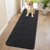 imageSmiry Dog Door Mat for Muddy Paws 30x20 Absorbs Moisture and Dirt Doormat NonSlip Washable Quick Dry Chenille Front Door Mat Indoor Entrance Entryway Carpet for Inside Floor Navy BlueBlack