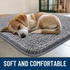imageSmiry Dog Door Mat for Muddy Paws 30x20 Absorbs Moisture and Dirt Doormat NonSlip Washable Quick Dry Chenille Front Door Mat Indoor Entrance Entryway Carpet for Inside Floor Navy BlueGrey