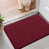 imageSmiry Dog Door Mat for Muddy Paws 30x20 Absorbs Moisture and Dirt Doormat NonSlip Washable Quick Dry Chenille Front Door Mat Indoor Entrance Entryway Carpet for Inside Floor Navy BlueBurgundy