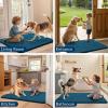 imageSmiry Dog Door Mat for Muddy Paws 30x20 Absorbs Moisture and Dirt Doormat NonSlip Washable Quick Dry Chenille Front Door Mat Indoor Entrance Entryway Carpet for Inside Floor Navy BlueAtlantic Blue