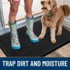 imageSmiry Dog Door Mat for Muddy Paws 30x20 Absorbs Moisture and Dirt Doormat NonSlip Washable Quick Dry Chenille Front Door Mat Indoor Entrance Entryway Carpet for Inside Floor Navy BlueBlack