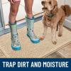 imageSmiry Dog Door Mat for Muddy Paws 30x20 Absorbs Moisture and Dirt Doormat NonSlip Washable Quick Dry Chenille Front Door Mat Indoor Entrance Entryway Carpet for Inside Floor Navy BlueBeige