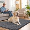 imageSmiry Dog Door Mat for Muddy Paws 30x20 Absorbs Moisture and Dirt Doormat NonSlip Washable Quick Dry Chenille Front Door Mat Indoor Entrance Entryway Carpet for Inside Floor Navy BlueDark Grey