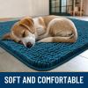 imageSmiry Dog Door Mat for Muddy Paws 30x20 Absorbs Moisture and Dirt Doormat NonSlip Washable Quick Dry Chenille Front Door Mat Indoor Entrance Entryway Carpet for Inside Floor Navy BlueAtlantic Blue