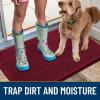 imageSmiry Dog Door Mat for Muddy Paws 30x20 Absorbs Moisture and Dirt Doormat NonSlip Washable Quick Dry Chenille Front Door Mat Indoor Entrance Entryway Carpet for Inside Floor Navy BlueBurgundy