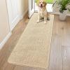 imageSmiry Dog Door Mat for Muddy Paws 30x20 Absorbs Moisture and Dirt Doormat NonSlip Washable Quick Dry Chenille Front Door Mat Indoor Entrance Entryway Carpet for Inside Floor Navy BlueBeige
