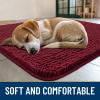 imageSmiry Dog Door Mat for Muddy Paws 30x20 Absorbs Moisture and Dirt Doormat NonSlip Washable Quick Dry Chenille Front Door Mat Indoor Entrance Entryway Carpet for Inside Floor Navy BlueBurgundy