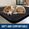 imageSmiry Dog Door Mat for Muddy Paws 30x20 Absorbs Moisture and Dirt Doormat NonSlip Washable Quick Dry Chenille Front Door Mat Indoor Entrance Entryway Carpet for Inside Floor Navy BlueBlack