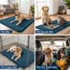 imageSmiry Dog Door Mat for Muddy Paws 30x20 Absorbs Moisture and Dirt Doormat NonSlip Washable Quick Dry Chenille Front Door Mat Indoor Entrance Entryway Carpet for Inside Floor Navy BlueAtlantic Blue