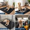 imageSmiry Dog Door Mat for Muddy Paws 30x20 Absorbs Moisture and Dirt Doormat NonSlip Washable Quick Dry Chenille Front Door Mat Indoor Entrance Entryway Carpet for Inside Floor Navy BlueBlack