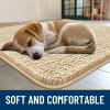 imageSmiry Dog Door Mat for Muddy Paws 30x20 Absorbs Moisture and Dirt Doormat NonSlip Washable Quick Dry Chenille Front Door Mat Indoor Entrance Entryway Carpet for Inside Floor Navy BlueBeige