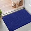 imageSmiry Dog Door Mat for Muddy Paws 30x20 Absorbs Moisture and Dirt Doormat NonSlip Washable Quick Dry Chenille Front Door Mat Indoor Entrance Entryway Carpet for Inside Floor Navy BlueNavy Blue