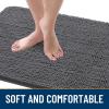 imageSmiry Dog Door Mat for Muddy Paws 30x20 Absorbs Moisture and Dirt Doormat NonSlip Washable Quick Dry Chenille Front Door Mat Indoor Entrance Entryway Carpet for Inside Floor Navy BlueDark Grey