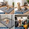 imageSmiry Dog Door Mat for Muddy Paws 30x20 Absorbs Moisture and Dirt Doormat NonSlip Washable Quick Dry Chenille Front Door Mat Indoor Entrance Entryway Carpet for Inside Floor Navy BlueGrey
