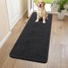 imageSmiry Dog Door Mat for Muddy Paws 30x20 Absorbs Moisture and Dirt Doormat NonSlip Washable Quick Dry Chenille Front Door Mat Indoor Entrance Entryway Carpet for Inside Floor Navy BlueBlack