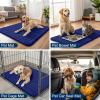 imageSmiry Dog Door Mat for Muddy Paws 30x20 Absorbs Moisture and Dirt Doormat NonSlip Washable Quick Dry Chenille Front Door Mat Indoor Entrance Entryway Carpet for Inside Floor Navy BlueNavy Blue