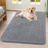 imageSmiry Dog Door Mat for Muddy Paws 30x20 Absorbs Moisture and Dirt Doormat NonSlip Washable Quick Dry Chenille Front Door Mat Indoor Entrance Entryway Carpet for Inside Floor Navy BlueGrey