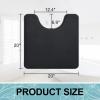 imageSmiry Memory Foam Toilet Rugs UShaped 24x20 Extra Soft Absorbent NonSlip Contour Bathroom Rugs Machine Washable Bath Mats for Toilet BlackBlack