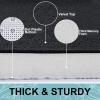 imageSmiry Memory Foam Toilet Rugs UShaped 24x20 Extra Soft Absorbent NonSlip Contour Bathroom Rugs Machine Washable Bath Mats for Toilet BlackBlack