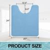 imageSmiry Memory Foam Toilet Rugs UShaped 24x20 Extra Soft Absorbent NonSlip Contour Bathroom Rugs Machine Washable Bath Mats for Toilet BlackBlue