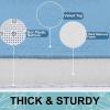 imageSmiry Memory Foam Toilet Rugs UShaped 24x20 Extra Soft Absorbent NonSlip Contour Bathroom Rugs Machine Washable Bath Mats for Toilet BlackBlue