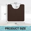 imageSmiry Memory Foam Toilet Rugs UShaped 24x20 Extra Soft Absorbent NonSlip Contour Bathroom Rugs Machine Washable Bath Mats for Toilet BlackBrown