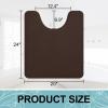 imageSmiry Memory Foam Toilet Rugs UShaped 24x20 Extra Soft Absorbent NonSlip Contour Bathroom Rugs Machine Washable Bath Mats for Toilet BlackBrown