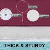 imageSmiry Memory Foam Toilet Rugs UShaped 24x20 Extra Soft Absorbent NonSlip Contour Bathroom Rugs Machine Washable Bath Mats for Toilet BlackBurgundy
