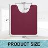 imageSmiry Memory Foam Toilet Rugs UShaped 24x20 Extra Soft Absorbent NonSlip Contour Bathroom Rugs Machine Washable Bath Mats for Toilet BlackBurgundy