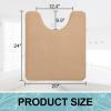 imageSmiry Memory Foam Toilet Rugs UShaped 24x20 Extra Soft Absorbent NonSlip Contour Bathroom Rugs Machine Washable Bath Mats for Toilet BlackCamel