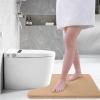 imageSmiry Memory Foam Toilet Rugs UShaped 24x20 Extra Soft Absorbent NonSlip Contour Bathroom Rugs Machine Washable Bath Mats for Toilet BlackCamel