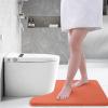 imageSmiry Memory Foam Toilet Rugs UShaped 24x20 Extra Soft Absorbent NonSlip Contour Bathroom Rugs Machine Washable Bath Mats for Toilet BlackCoral