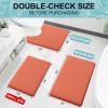 imageSmiry Memory Foam Toilet Rugs UShaped 24x20 Extra Soft Absorbent NonSlip Contour Bathroom Rugs Machine Washable Bath Mats for Toilet BlackCoral