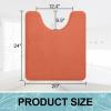 imageSmiry Memory Foam Toilet Rugs UShaped 24x20 Extra Soft Absorbent NonSlip Contour Bathroom Rugs Machine Washable Bath Mats for Toilet BlackCoral
