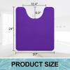 imageSmiry Memory Foam Toilet Rugs UShaped 24x20 Extra Soft Absorbent NonSlip Contour Bathroom Rugs Machine Washable Bath Mats for Toilet BlackDark Purple