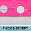 imageSmiry Memory Foam Toilet Rugs UShaped 24x20 Extra Soft Absorbent NonSlip Contour Bathroom Rugs Machine Washable Bath Mats for Toilet BlackDeep Pink
