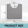 imageSmiry Memory Foam Toilet Rugs UShaped 24x20 Extra Soft Absorbent NonSlip Contour Bathroom Rugs Machine Washable Bath Mats for Toilet BlackGrey